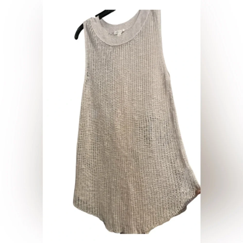 EILEEN FISHER Knit Tank Top In Oatmeal Colorway Medium - Picture 5 of 11